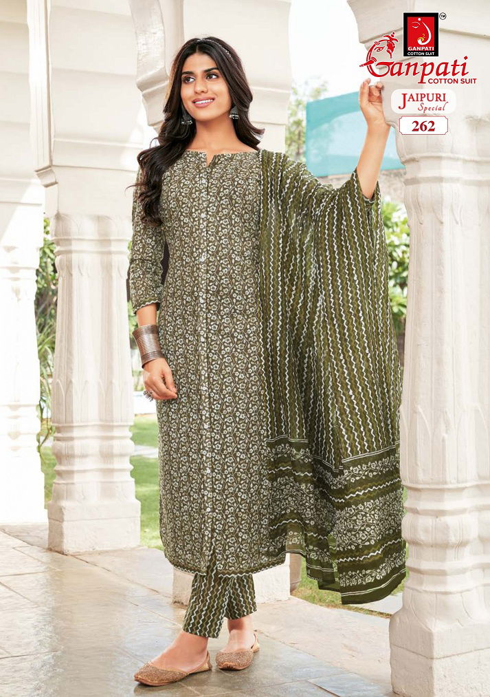 Jaipuri Special Vol 11 By Ganpati Printed Pure Cotton Dress Material Wholesalers In Delhi
